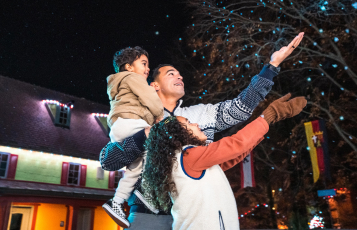 Family at Busch Gardens Williamsburg Christmas Town