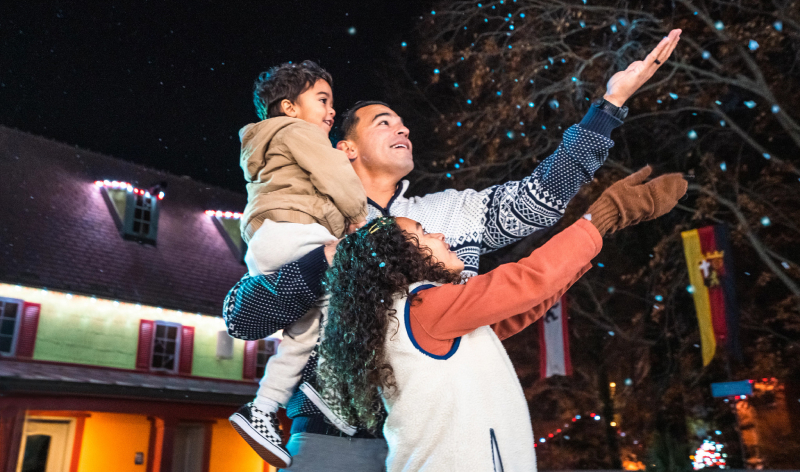 Family at Busch Gardens Williamsburg Christmas Town