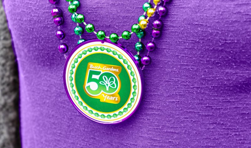 Mardi Gras Beads at Busch Gardens Williamsburg