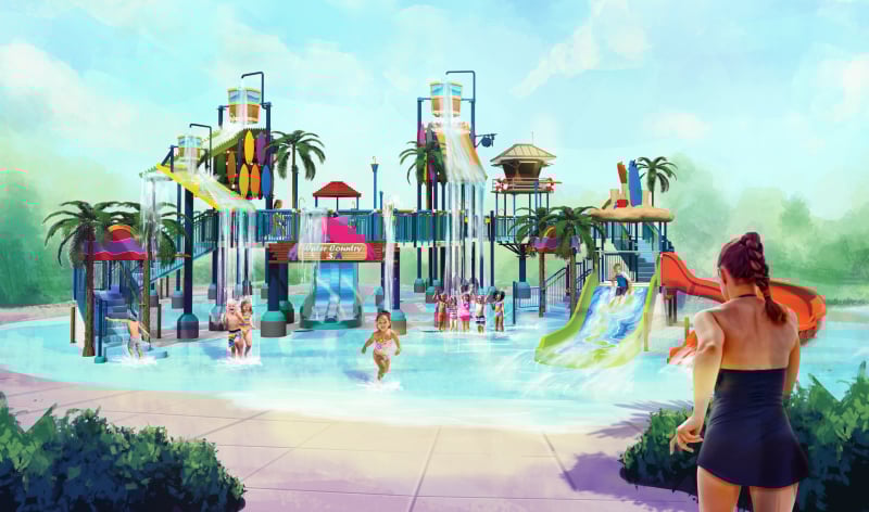 High Tide Harbor Concept Art at Water Country USA