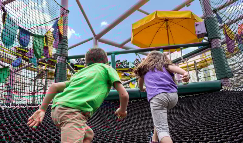 Children playing in the Land of Dragons at Busch Gardens Williamsburg