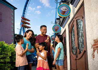 Family eating ice cream