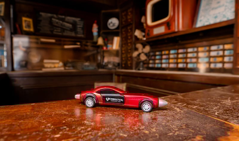 Car shaped pen on a counter