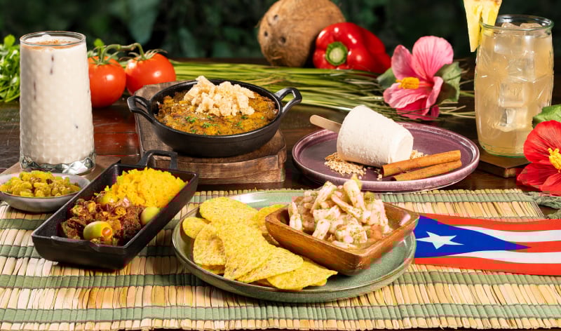 Puerto Rican food display