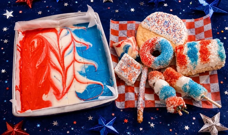 Red, white and blue