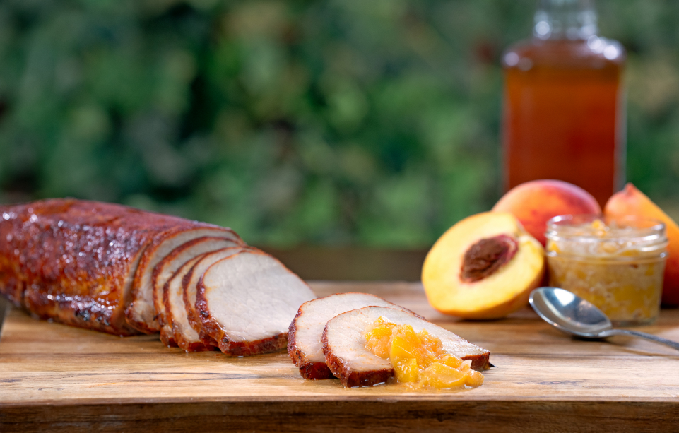 pork loin with peaches