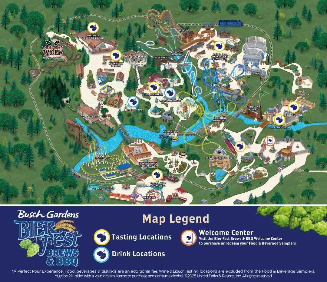 Bier Fest Brews & BBQ Map