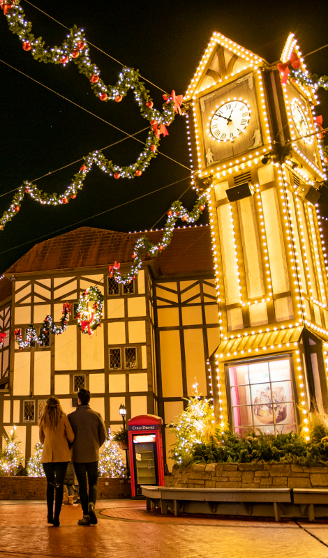 Busch Gardens Williamsburg with Holiday Lighting