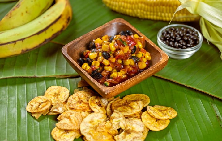 Corn & Black Bean Salsa with Chicharrónes at Busch Gardens Williamsburg Food & Wine Festival