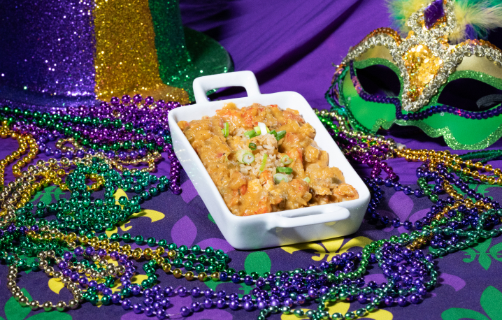 Crawfish Étouffée available at Busch Gardens Williamsburg Mardi Gras.