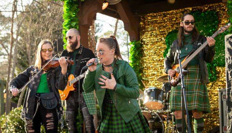 The Rockin' Celts Performing at Busch Gardens Williamsburg St. Patrick's Day Celebration.