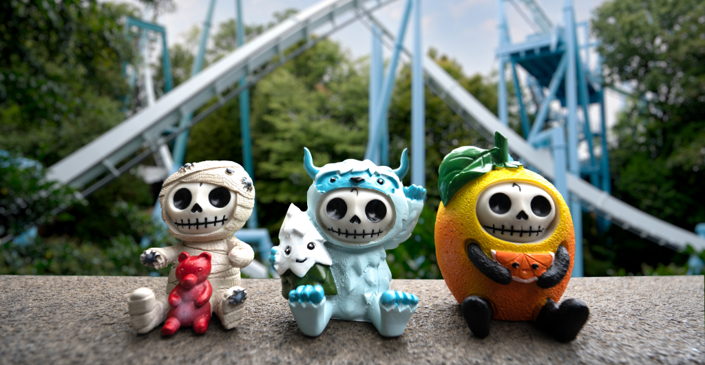 Three Furry Bones figurines