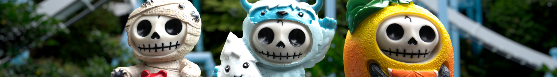 Three Furry Bones figurines