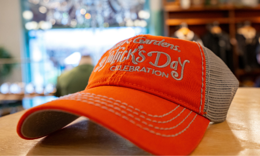 St. Patrick's Day Celebration hat at Busch Gardens Williamsburg.