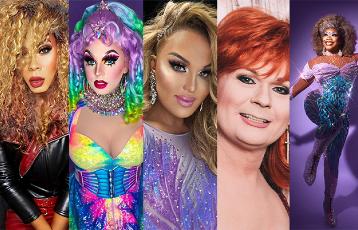 Five drag queens