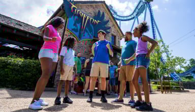 Family on a VIP tour at Busch Gardens Williamsburg