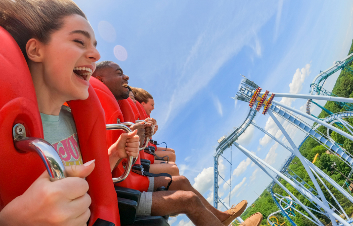 Members riding Griffon at Busch Gardens Williamsburg during Passport to Thrills.