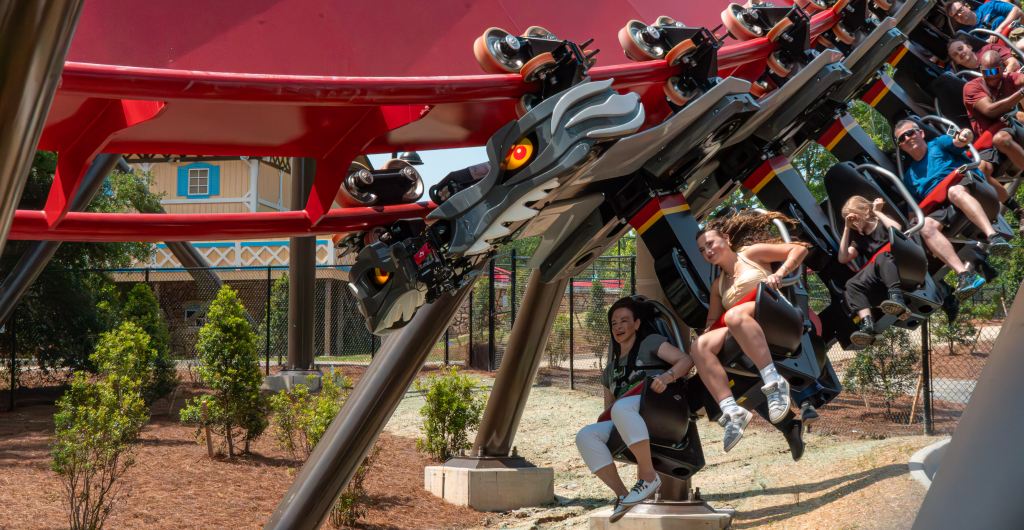 Red inverted family coaster