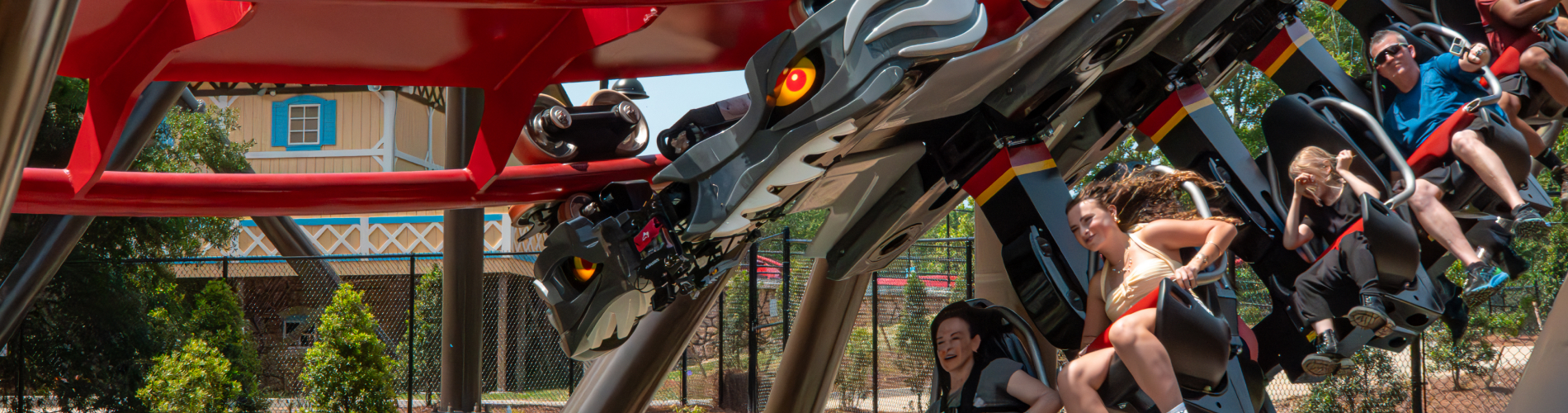 Red inverted family coaster