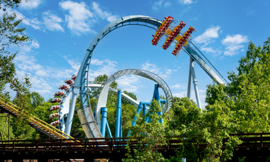 Griffin and Alpengeist at Busch Gardens WIlliamsburg
