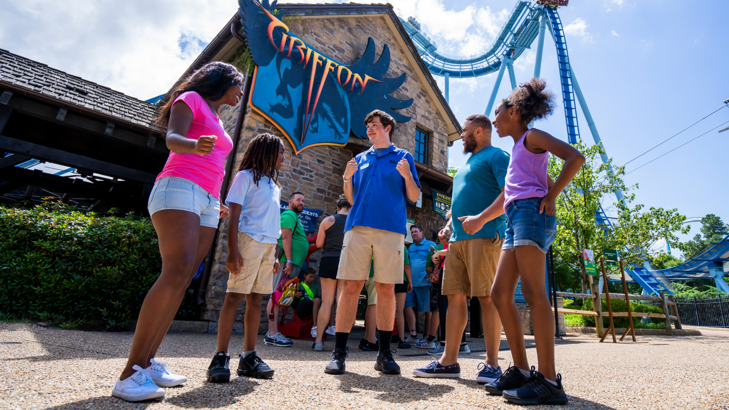 Family in front of Griffon