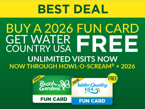 Busch Gardens Williamsburg 2026 Fun Card