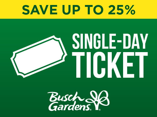 Busch Gardens Williamsburg Single-Day Ticket