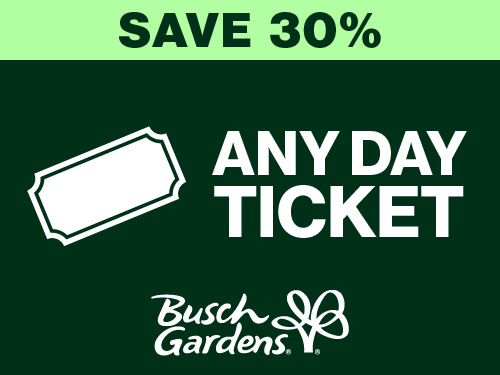 Busch Gardens Williamsburg Any Day Ticket