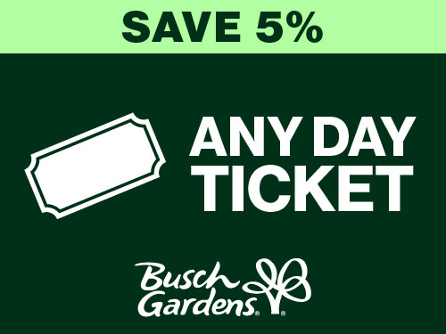 Busch Gardens Williamsburg Any Day Ticket