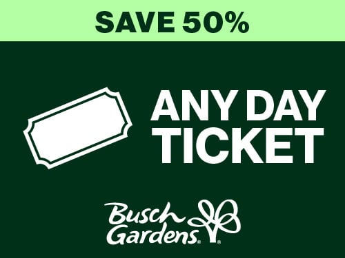 Busch Gardens Williamsburg Any Day Ticket