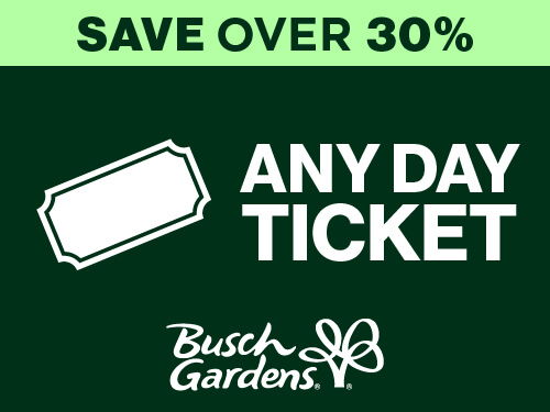 Busch Gardens Williamsburg Any Day Ticket