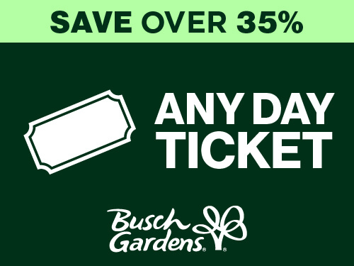 Busch Gardens Williamsburg Any Day Ticket