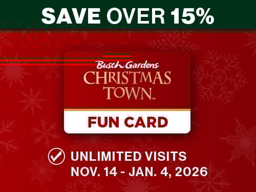 Busch Gardens Williamsburg Christmas Town Fun Card