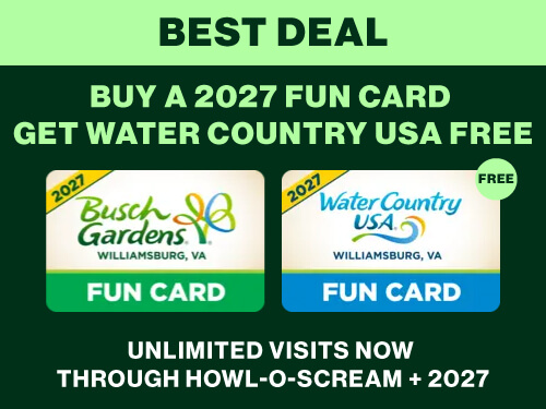 Busch Gardens Williamsburg & Water Country USA 2027 2-Park Fun Card - Best Deal