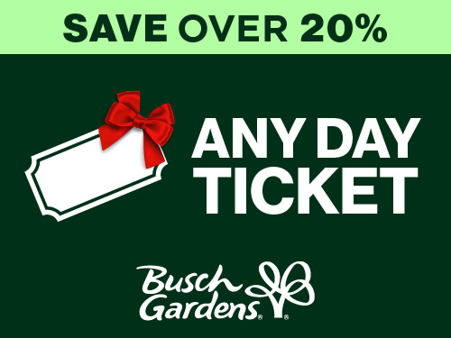 Busch Gardens Williamsburg Any Day Ticket
