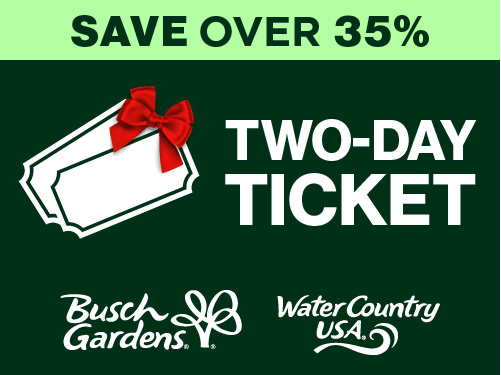 Busch Gardens Williamsburg & Water Country USA Two-Day Ticket