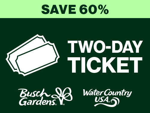 Busch Gardens Williamsburg & Water Country USA Two-Day Ticket
