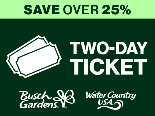 Busch Gardens Williamsburg & Water Country USA Two-Day Ticket