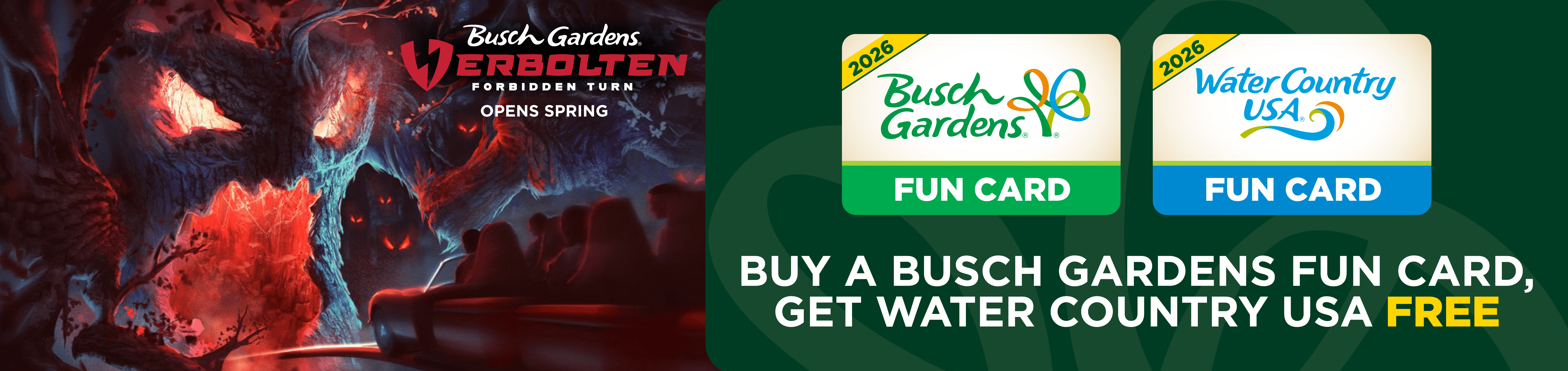 Buy a Busch Gardens Fun Card Get Water Country USA FREE