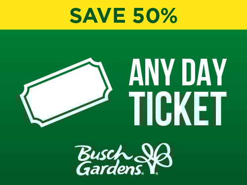 Busch Gardens Williamsburg Any Day Ticket