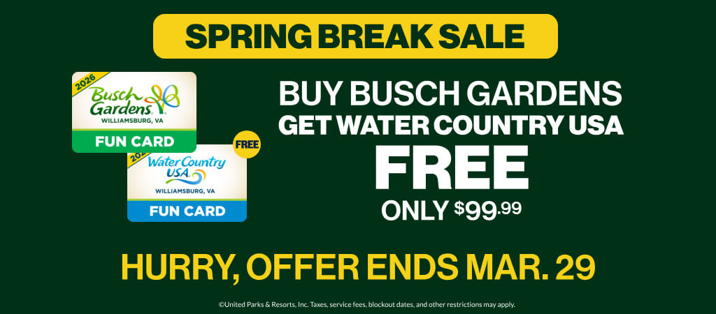 Buy Busch Gardens Get Water Country USA FREE Only $99.99