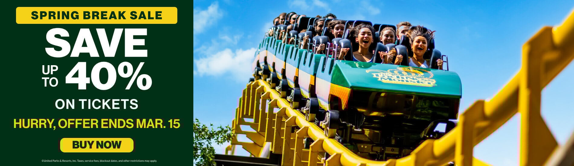 Save up to 40% on Tickets