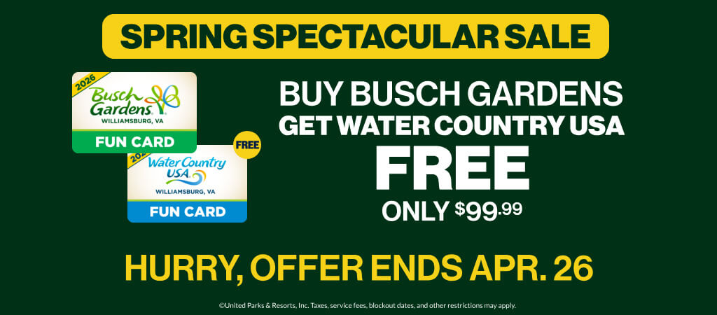 Buy Busch Gardens Get Water Country USA FREE Only $99.99