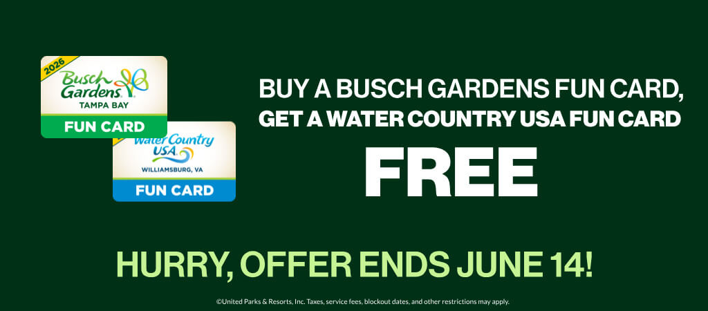 Buy A Busch Gardens Fun Card Get A Water Country USA Fun Card FREE
