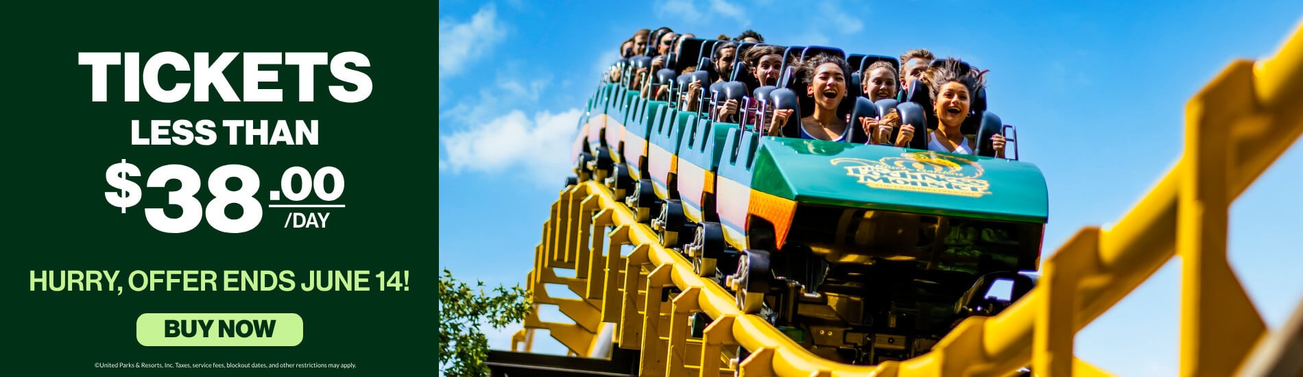 Tickets less than $38/day