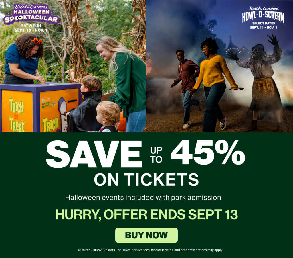 Save up to 45% on Tickets