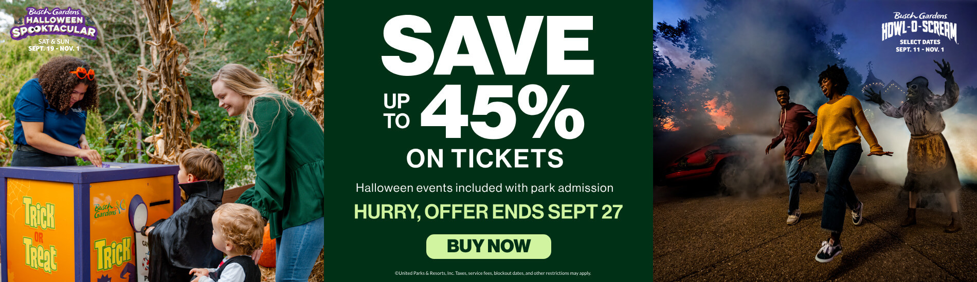 Save up to 45% on Tickets