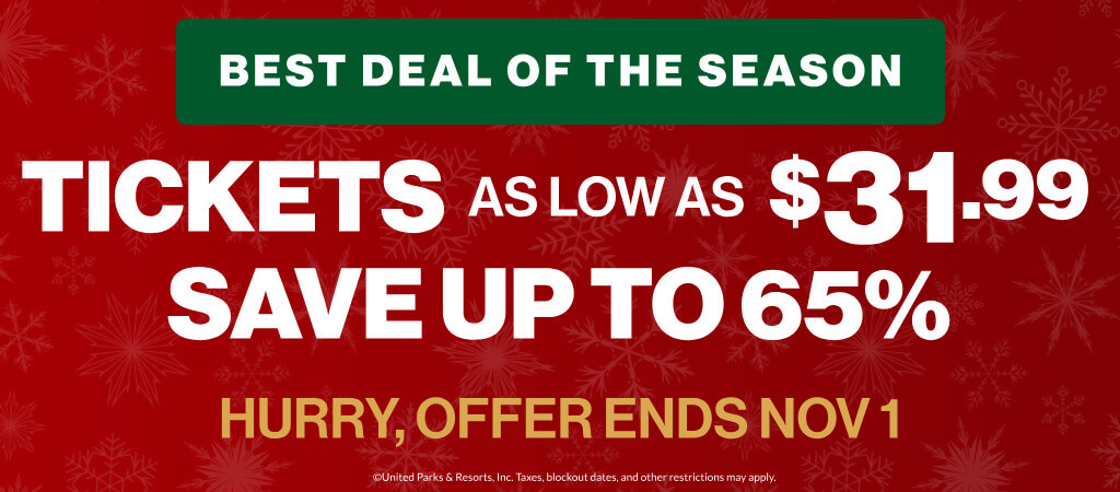 Tickets as low as $31.99 | Save up to 65%