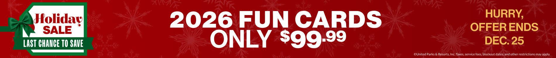 Holiday Sale: 2026 Fun Cards only $99.99