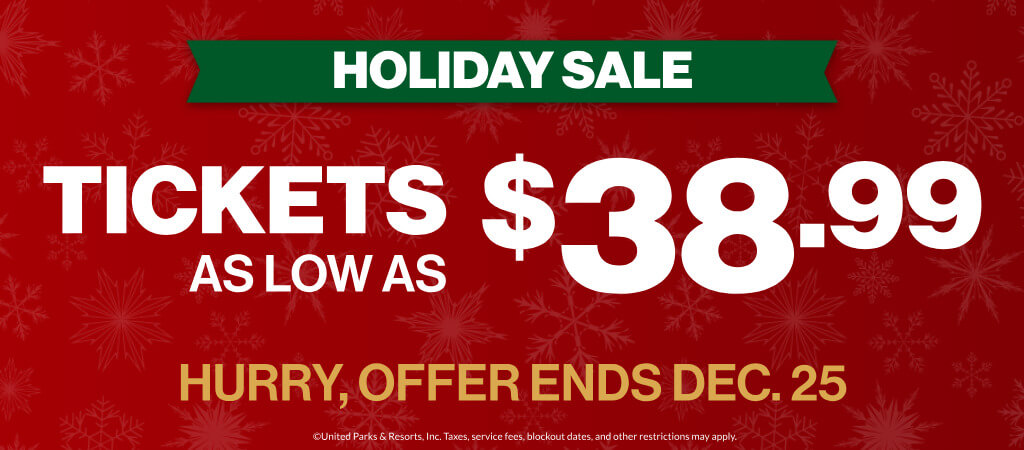 Holiday Sale: Tickets as low as $38.99